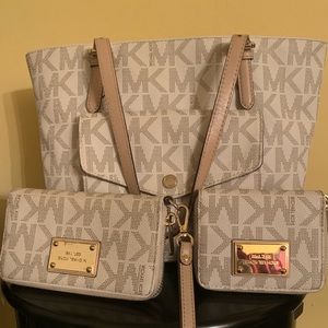 Michael Kors Handbag & 2 Wallets